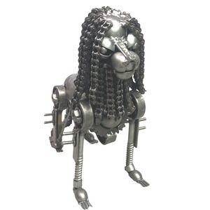 Lion Sculpture Scrap Recycled Metal‎ Art Steampunk Industrial Figurine